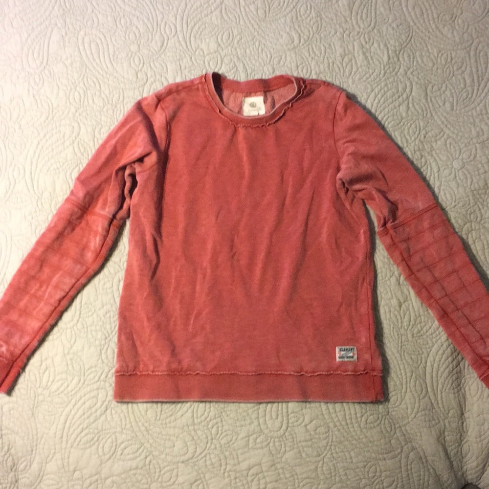 ELEMENT distressed pink cozy sweatshirt.
